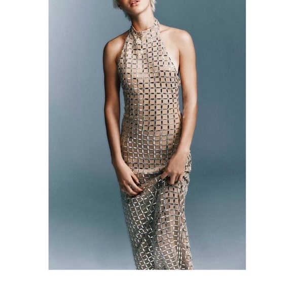 Zara sparkly mesh Beige Halter Dress M NEW WITH TAGS - threedaughtersproperties.com Zara sparkly mesh Beige Halter Dress M NEW WITH TAGS - threedaughtersproperties.com